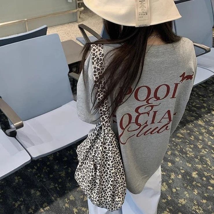 グレー | 【春夏新作】ドッグロゴバックプリントTシャツ | LADY LIKE 