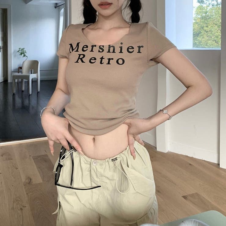 【春夏新作】ラウンドネックロゴTシャツ | LADY LIKE  | 詳細画像6 