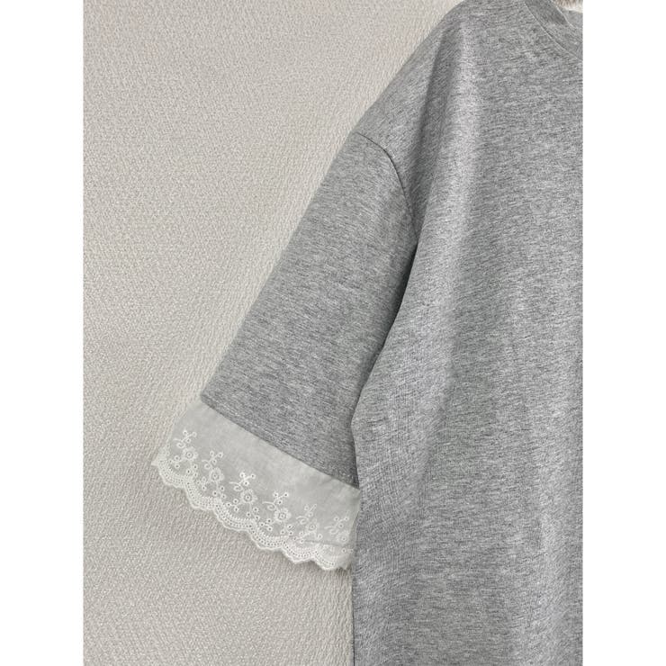 【春夏新作】レーストリミングゆったり半袖Tシャツ | LADY LIKE  | 詳細画像19 