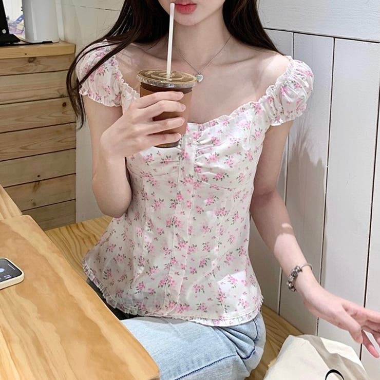 【春夏新作】ギャザー入りバックシャーリングトップス | LADY LIKE  | 詳細画像5 