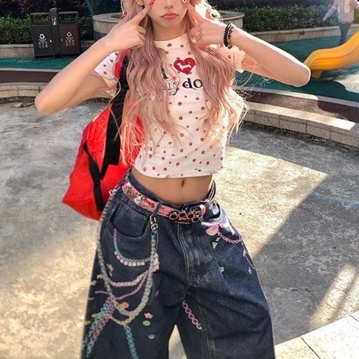 【春夏新作】Dog足跡柄半袖Tシャツ | LADY LIKE  | 詳細画像11