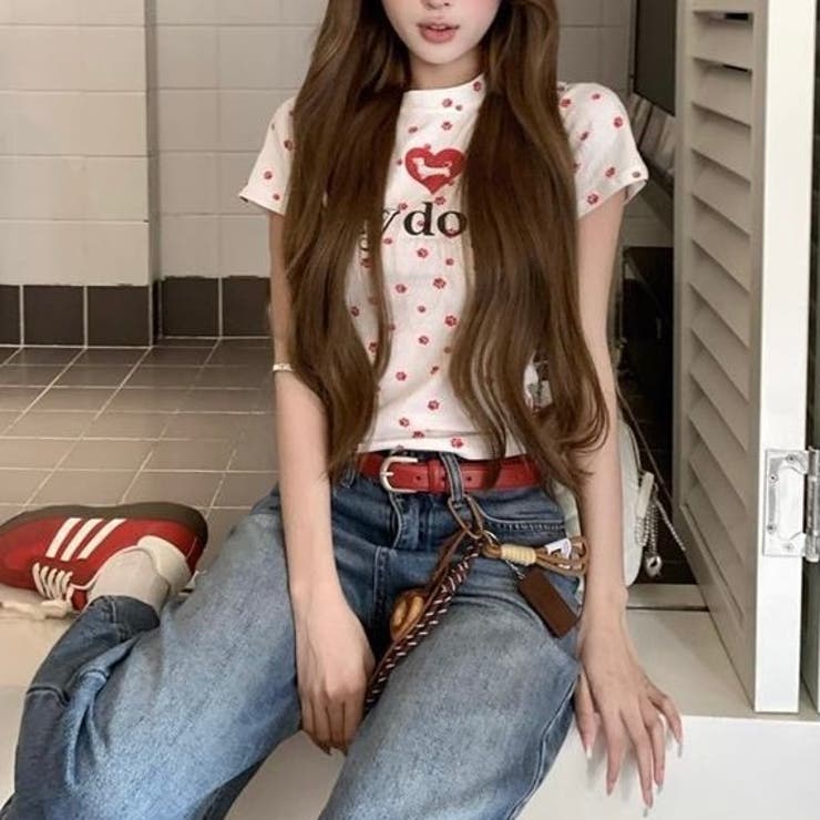 【春夏新作】Dog足跡柄半袖Tシャツ | LADY LIKE  | 詳細画像19