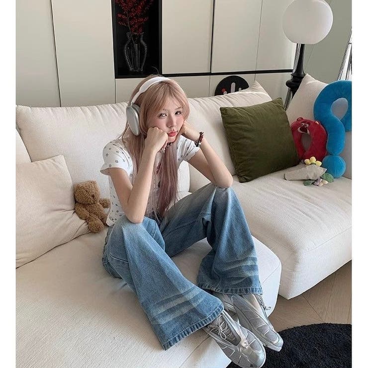 【春夏新作】Dog足跡柄半袖Tシャツ | LADY LIKE  | 詳細画像4