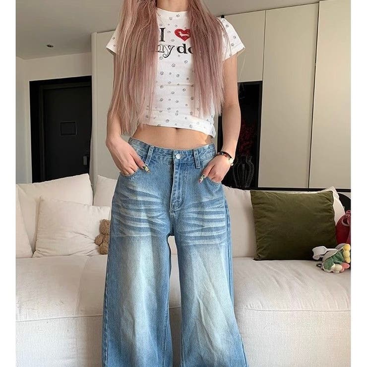 【春夏新作】Dog足跡柄半袖Tシャツ | LADY LIKE  | 詳細画像5