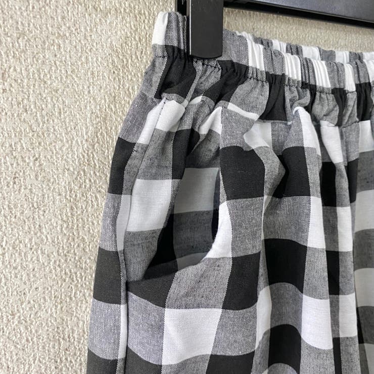 Y's モノトーンチェック柄 キュロットパンツ