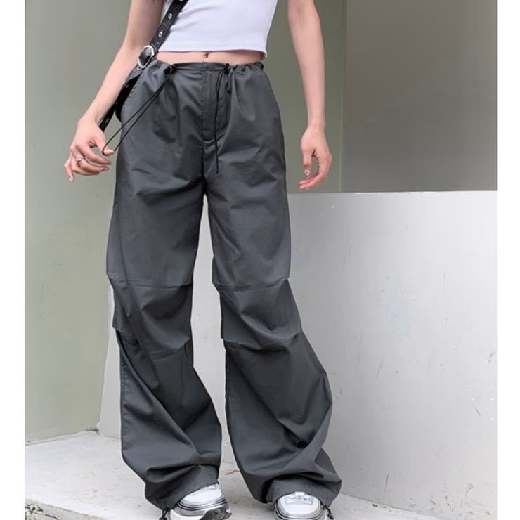 ウエストスピンドルパラシュートパンツ[品番：SHNW0010626