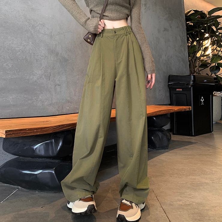 ブラックワイドパンツ ホワイトステッチ ホワイトステッチブラックワイドデニムパンツ | レディース