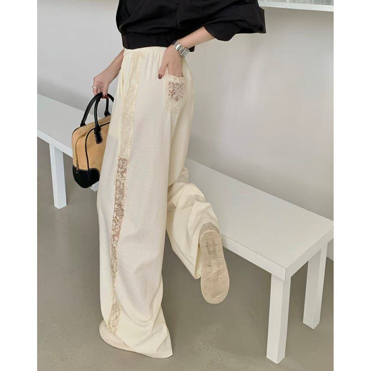 【春夏新作】サイドレースワイドイージーパンツ | LADY LIKE  | 詳細画像10 