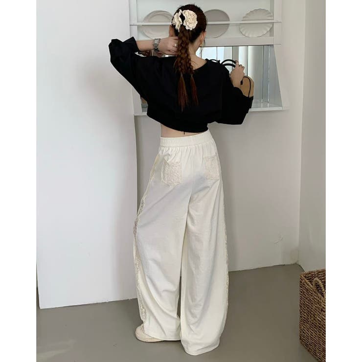 【春夏新作】サイドレースワイドイージーパンツ | LADY LIKE  | 詳細画像11 