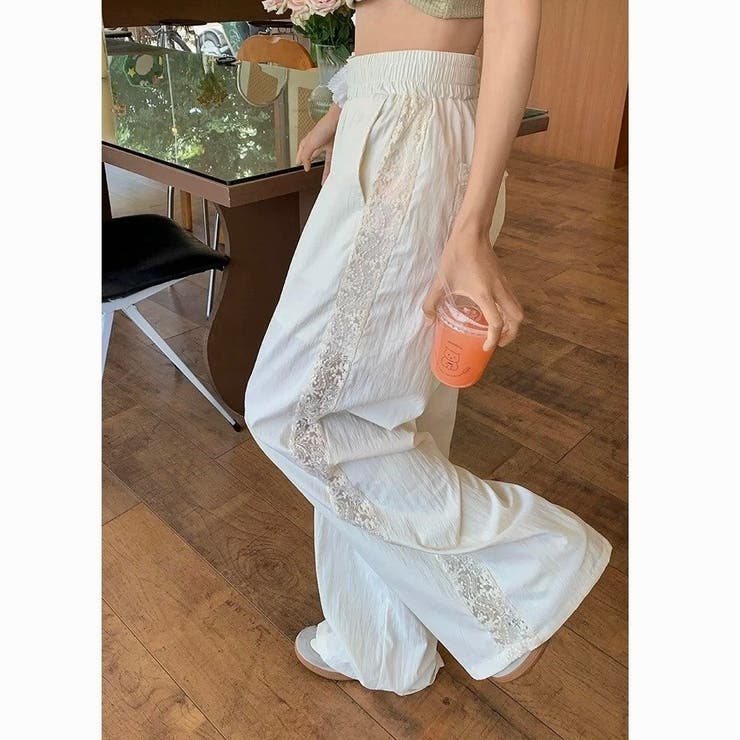 【春夏新作】サイドレースワイドイージーパンツ | LADY LIKE  | 詳細画像13 