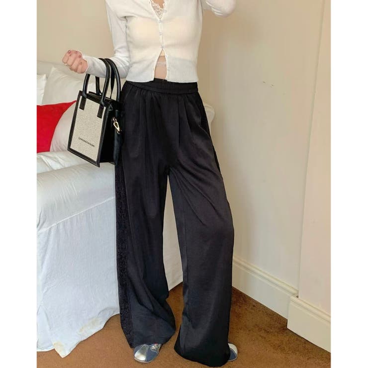 【春夏新作】サイドレースワイドイージーパンツ | LADY LIKE  | 詳細画像20 