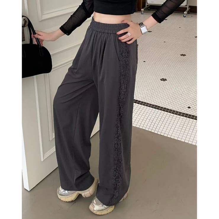 【春夏新作】サイドレースワイドイージーパンツ | LADY LIKE  | 詳細画像5 