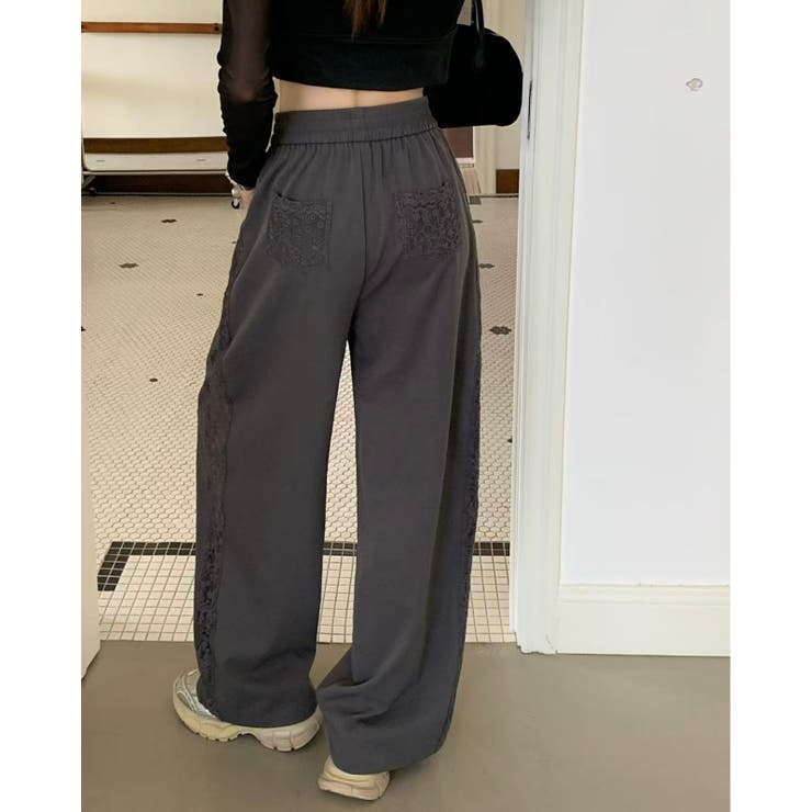 【春夏新作】サイドレースワイドイージーパンツ | LADY LIKE  | 詳細画像8 