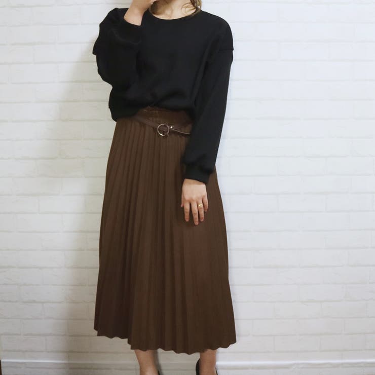 ベルト付きプリーツスカート スカート プリーツ[品番：SHNW0001119]｜LADY LIKE （レディライク ）のレディースファッション