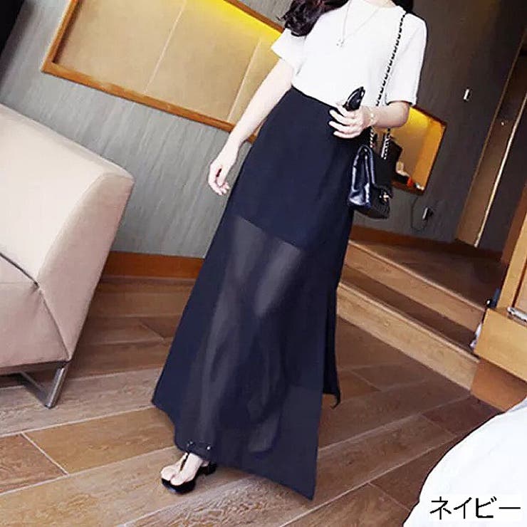 サイドスリットシアーロングスカート シアー シースルー 品番 Shnw Lady Like レディライク のレディースファッション通販 Shoplist ショップリスト