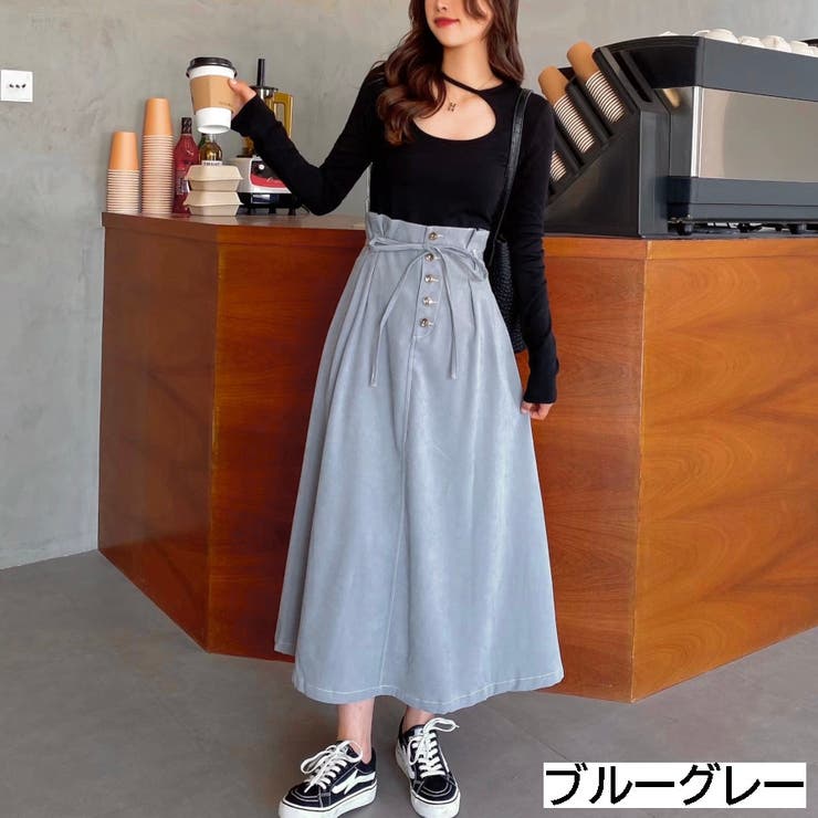 ラルフローレン♡ シンプルリネンスカート フロントボタン