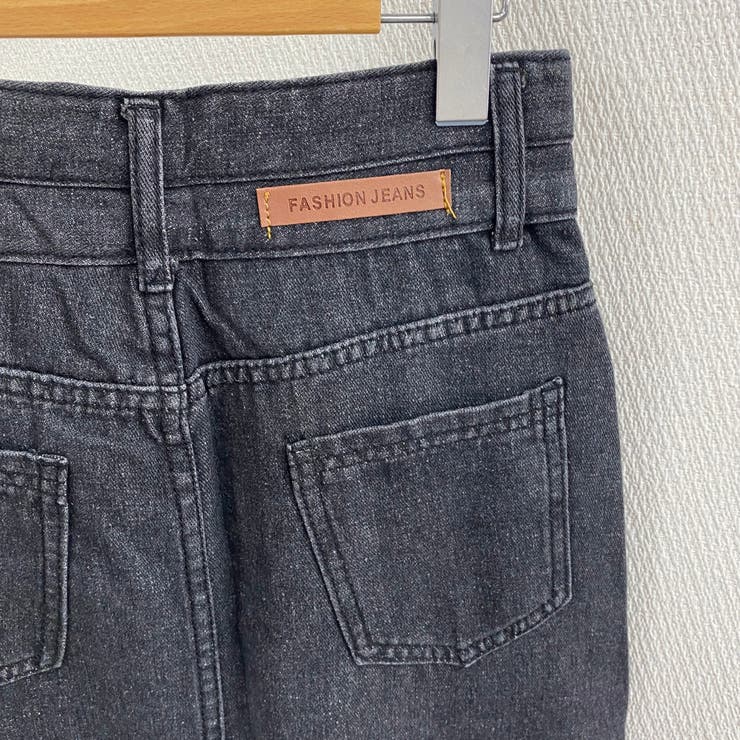 フロントスリットデニムスカート ロング丈 ユーズド加工 | LADY LIKE  | 詳細画像12 