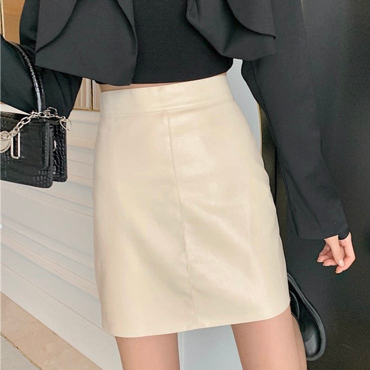 フェイクレザー台形ミニスカート | LADY LIKE  | 詳細画像28 