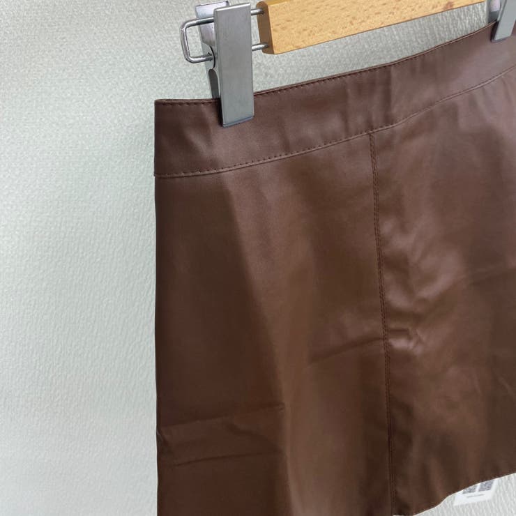 フェイクレザー台形ミニスカート | LADY LIKE  | 詳細画像32 