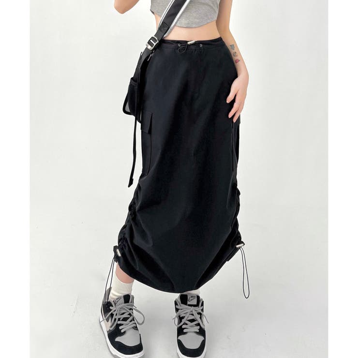 サイド絞りストレッチカーゴスカート | LADY LIKE  | 詳細画像2 