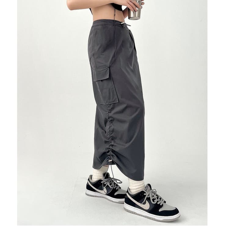 サイド絞りストレッチカーゴスカート | LADY LIKE  | 詳細画像9 