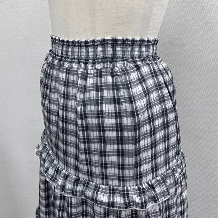 ミニチェック柄3段ティアードロングスカート | LADY LIKE  | 詳細画像14 