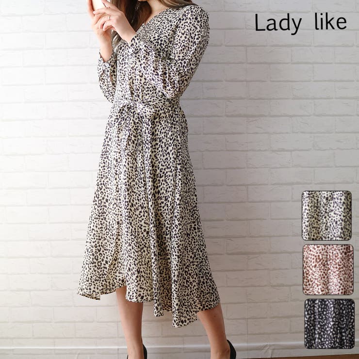 レオパード柄ロングワンピース ワンピ ロング 品番 Shnw Lady Like レディライク のレディースファッション通販 Shoplist ショップリスト