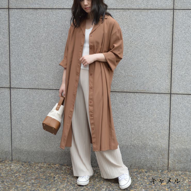 フレアスリーブ長袖ロングシャツワンピ 春 夏 品番 Shnw Lady Like レディライク のレディースファッション通販 Shoplist ショップリスト