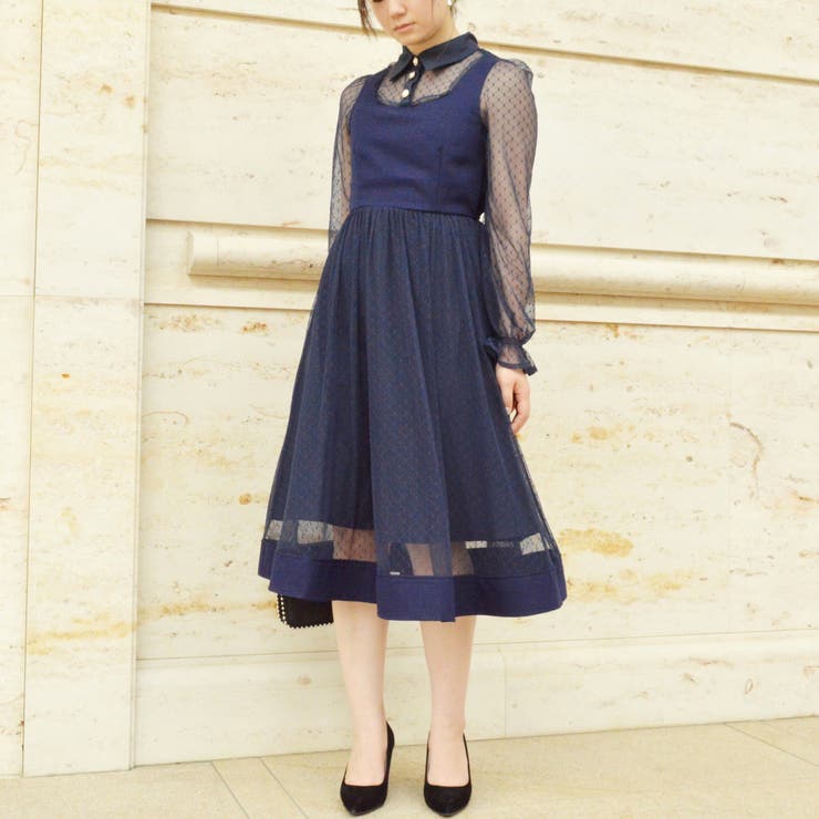 切り替えチュールワンピース ドレス 結婚式 品番 Shnw Lady Like レディライク のレディースファッション通販 Shoplist ショップリスト