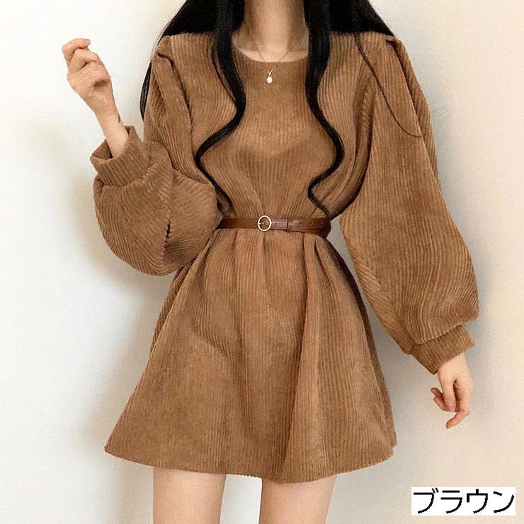 ベルト付きコーディロイミニワンピース ミニワンピ ミニ丈 品番 Shnw Lady Like レディライク のレディースファッション通販 Shoplist ショップリスト