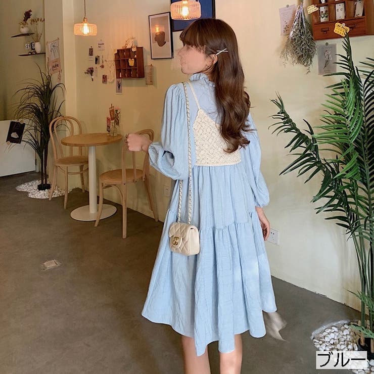 ニットビスチェ付きティアードワンピース プチハイ パワーショルダー 品番 Shnw Lady Like レディライク のレディースファッション通販 Shoplist ショップリスト