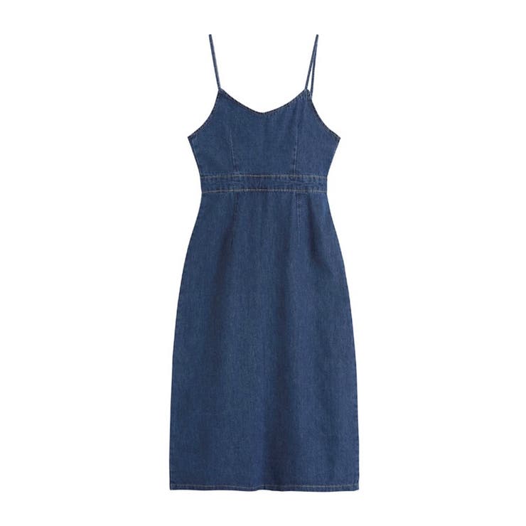 バックリボンデニムキャミワンピース ロング丈 ロングワンピ | LADY LIKE  | 詳細画像15 