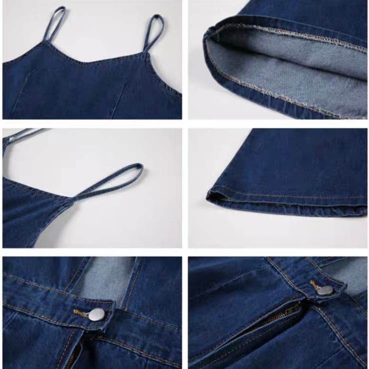 バックリボンデニムキャミワンピース ロング丈 ロングワンピ | LADY LIKE  | 詳細画像16 