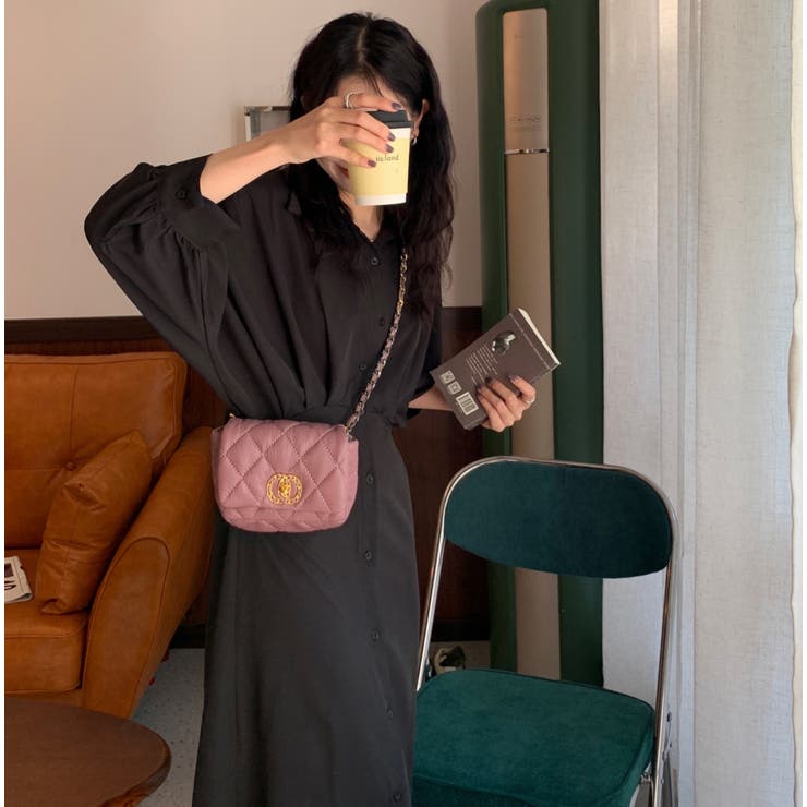 ドルマンスリーブ七分袖シャツワンピース ロング丈 ふんわり | LADY LIKE  | 詳細画像4 