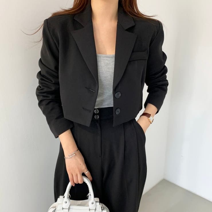 ショートジャケットセットアップパンツスーツ [品番