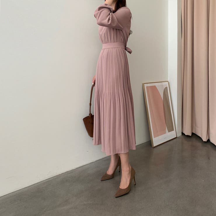 ウエスト切替えミニプリーツとろみワンピース | LADY LIKE  | 詳細画像7 