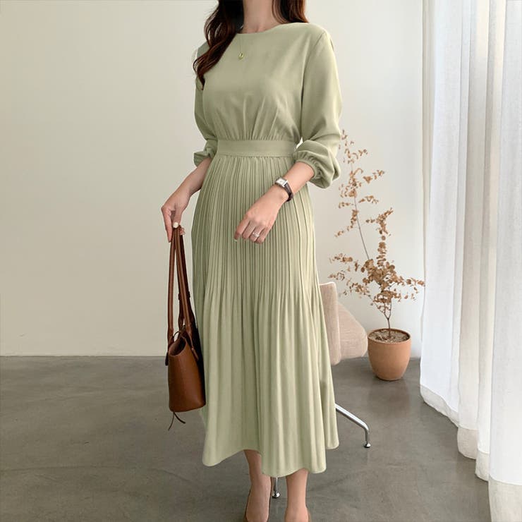 ウエスト切替えミニプリーツとろみワンピース | LADY LIKE  | 詳細画像8 