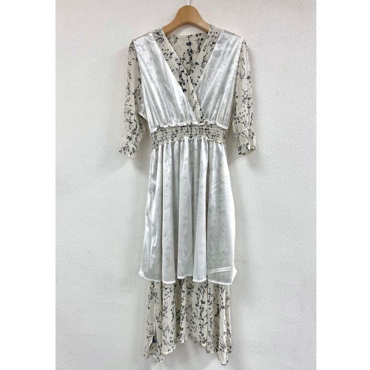 花柄シフォンカシュクールワンピース | LADY LIKE  | 詳細画像20 