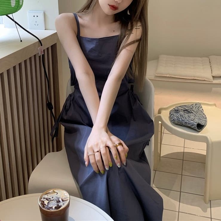 ウエスト開き見せキャミワンピース[品番：SHNW0010706]｜LADY