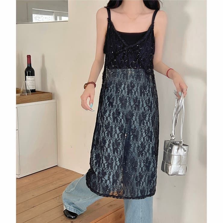 ⭐︎美品⭐︎シェアスピリット　コットンシアーワンピース　スパンコール ⭐︎美品⭐︎シェアスピリット コットンシアーワンピース