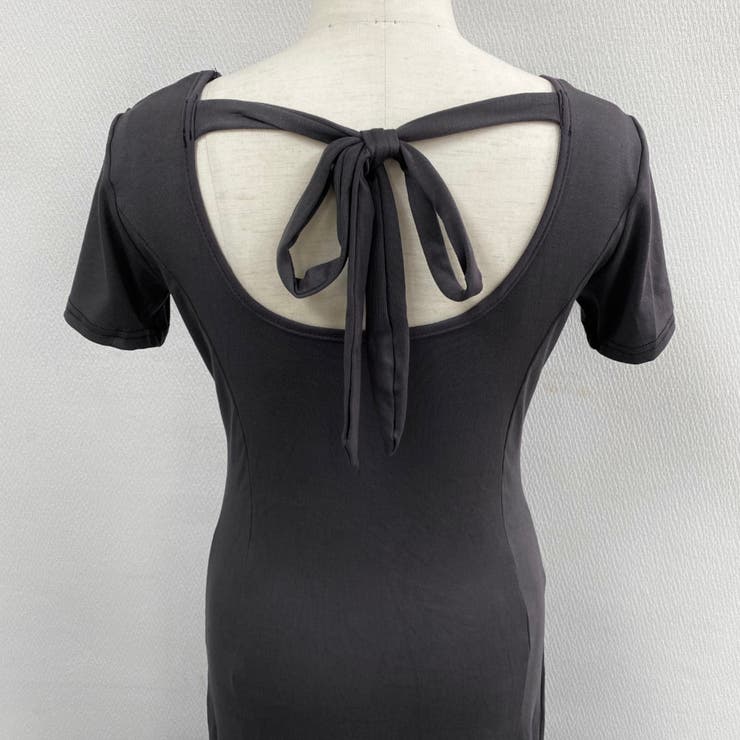 バックリボン半袖ロングワンピース | LADY LIKE  | 詳細画像17 