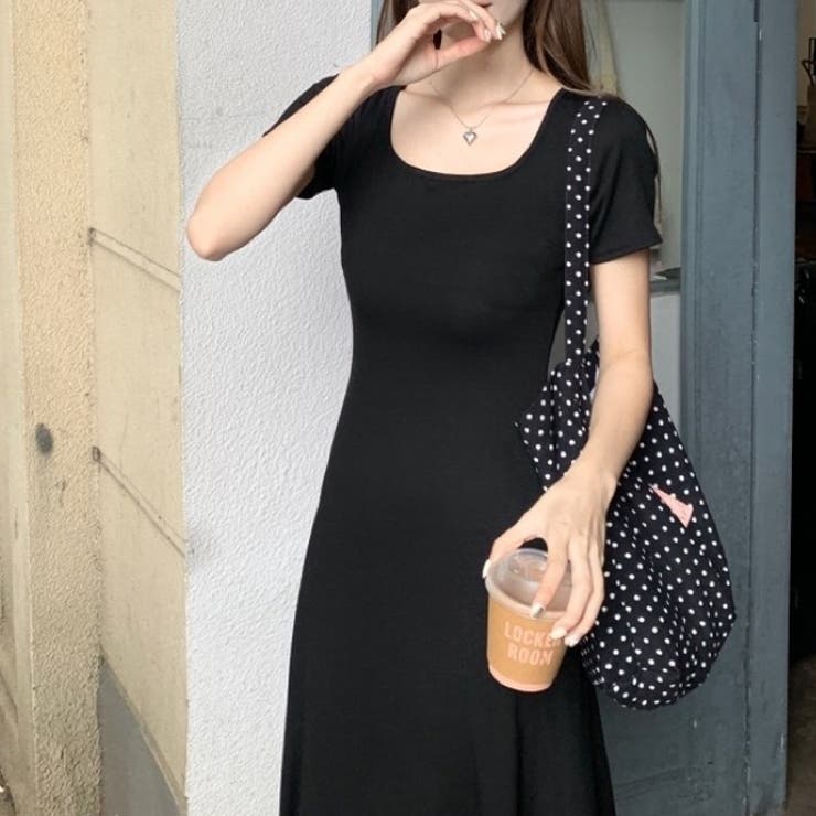 バックリボン半袖ロングワンピース[品番：SHNW0011280]｜LADY