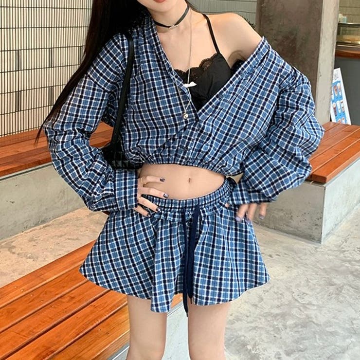 【春夏新作】ミニスカート付きバルーンシャツセットアップ | LADY LIKE  | 詳細画像18 