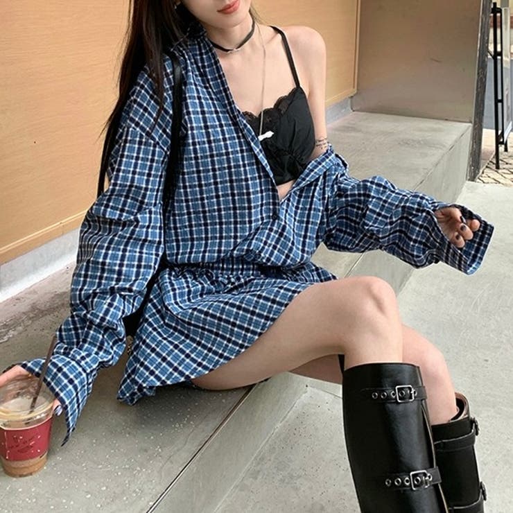 【春夏新作】ミニスカート付きバルーンシャツセットアップ | LADY LIKE  | 詳細画像21 