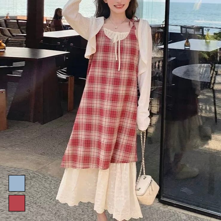 Lenina ♥ COSMA check one-piece/追跡付 beautiful people ワンピース チェック ブラウン