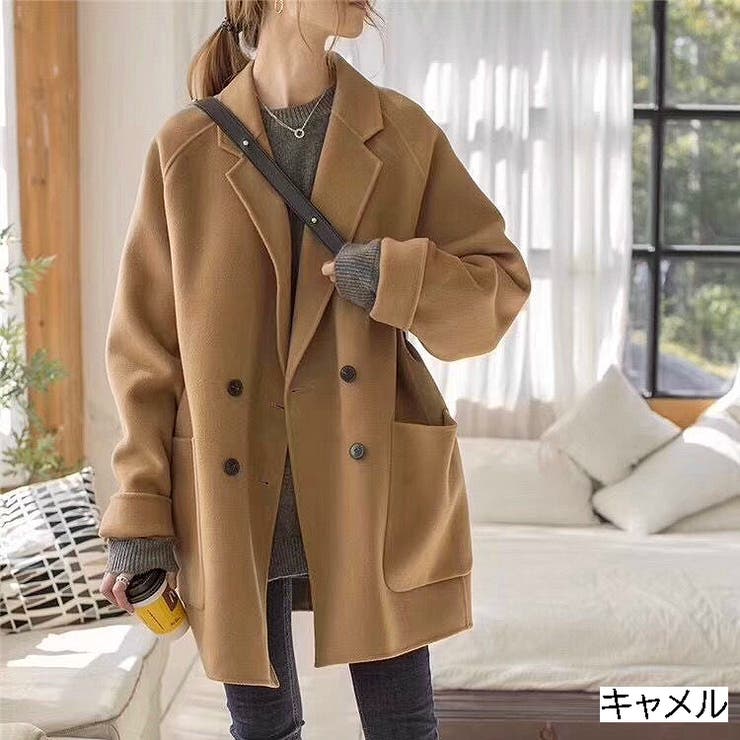 アウトポケットハーフ丈チェスターコート ダブル ミディアム丈 品番 Shnw Lady Like レディライク のレディース ファッション通販 Shoplist ショップリスト