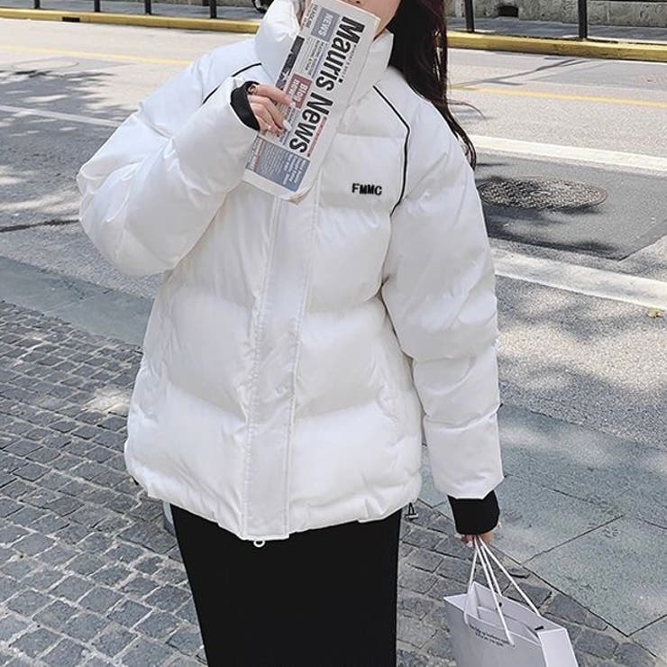 ホワイト | スタンドカラー中綿ブルゾン アウター ジャケット | LADY LIKE 