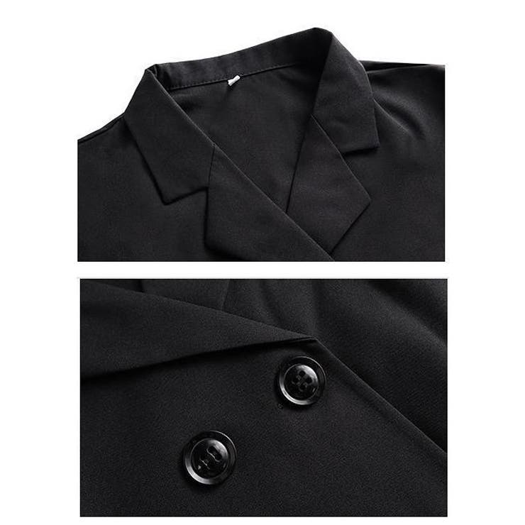 極美品✨2022AW エブリデイアイライク　ショートダブルコート　黒　ブラック EVERYDAY I LIKE 2022 SHORT DOUBLE COAT