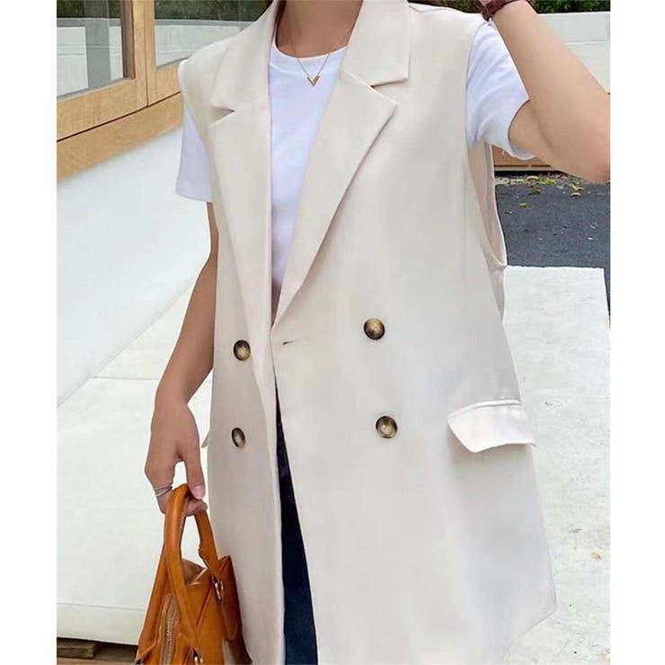 Christian Diorアイボリー ノースリーブ テーラードジャケット Dior ディオール テーラードジャケット スターロゴボタン