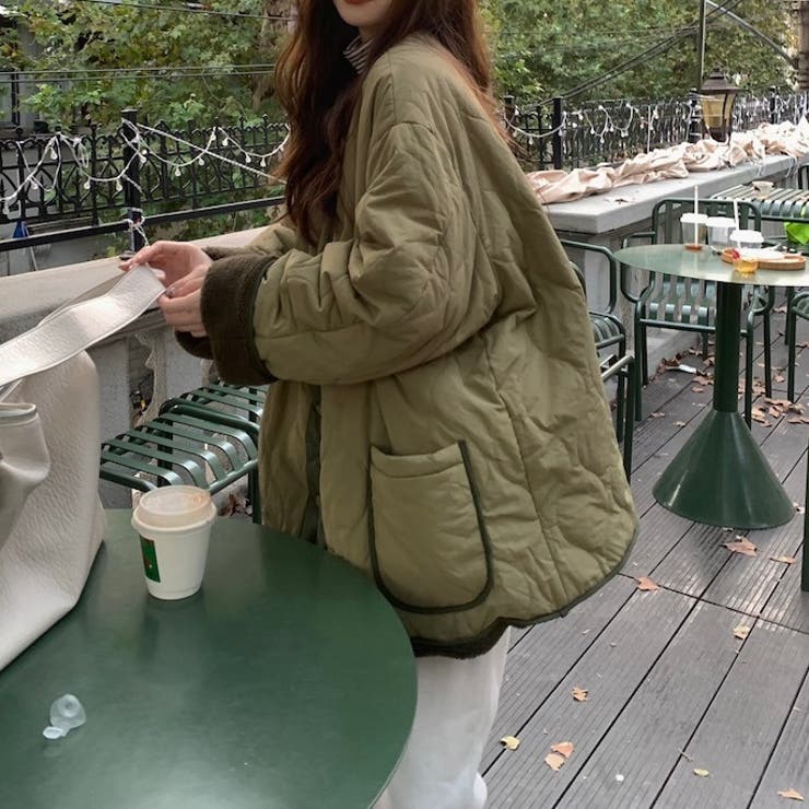 裏ボア配色キルティングジャケット | LADY LIKE  | 詳細画像12 